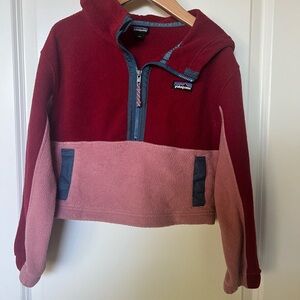 Patagonia Kids' Two-Tone Fleece Jacket - Red and Pink